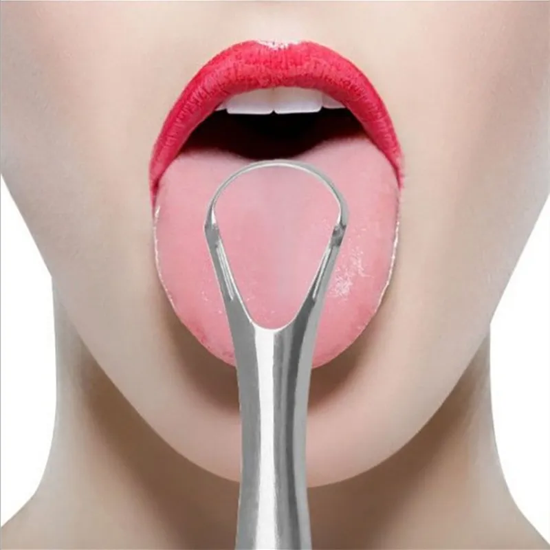 Stainless Steel Tongue Scraper – Professional Tongue Cleaner for Adults, Metal Tongue Brush for Removing Bacteria, Plaque, and Bad Breath, Reusable Oral Care Tool